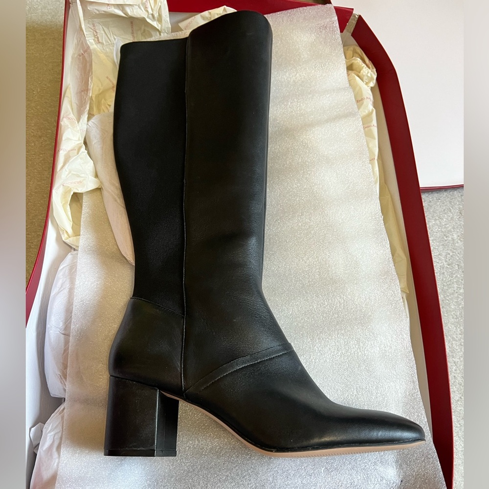 Enzo Angiolini Black Leather Knee High Boot in Size 10 - Never Worn